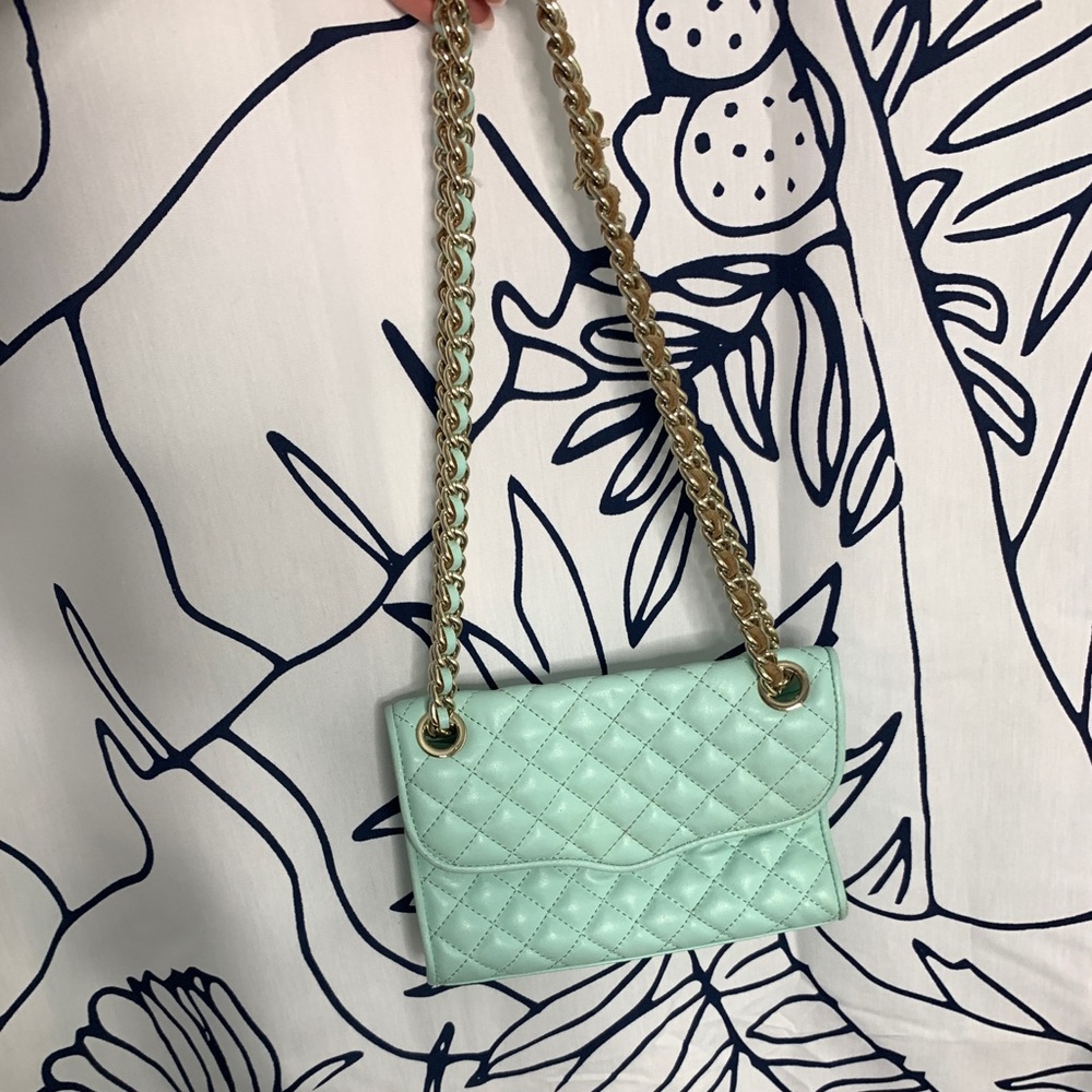 quilted mint green rebecca minkoff purse!